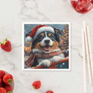 Guardanapo De Papel Cachorro Pastor Australiano Montanha-Russa de Nata