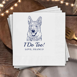 Guardanapo De Papel Cachorro Personalizado Cheque Cocktail Napkin