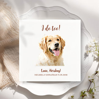 Guardanapo De Papel Cachorro Personalizado Do Retriever De Ouro Que Eu