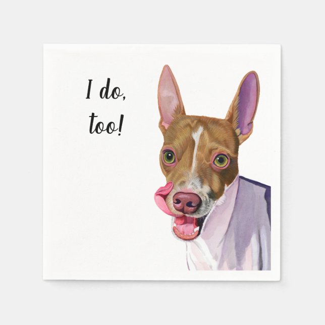 Guardanapo De Papel Cachorro Personalizado Napkin (Frente)