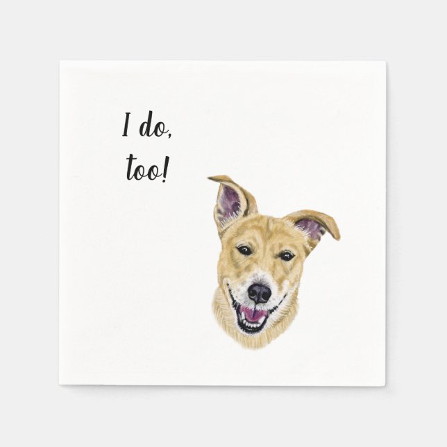 Guardanapo De Papel Cachorro Personalizado Napkin (Frente)