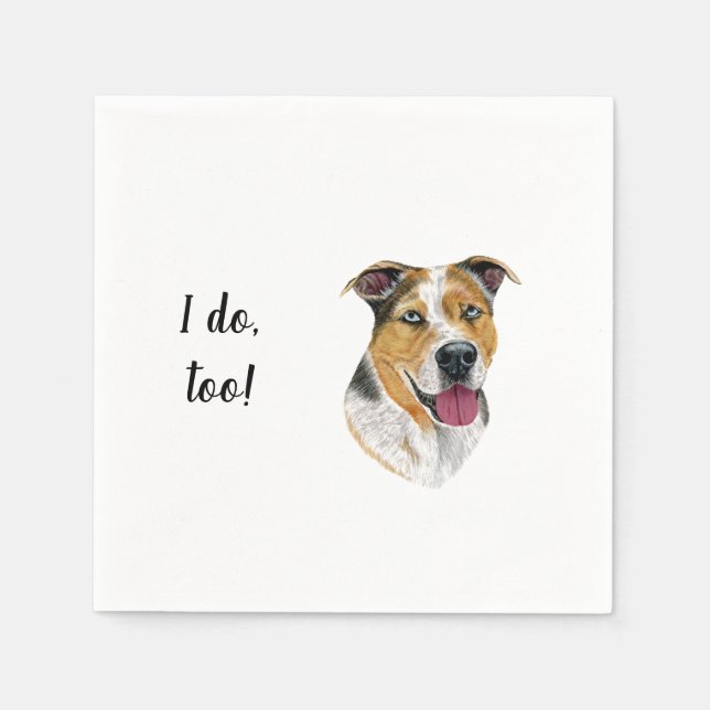 Guardanapo De Papel Cachorro Personalizado Napkin (Frente)