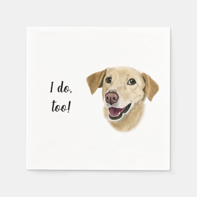 Guardanapo De Papel Cachorro Personalizado Napkin (Frente)