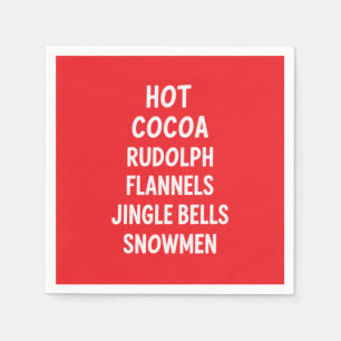 Guardanapo De Papel Cachorro Quente Rudolph Flanela Sinos de Natal Pap