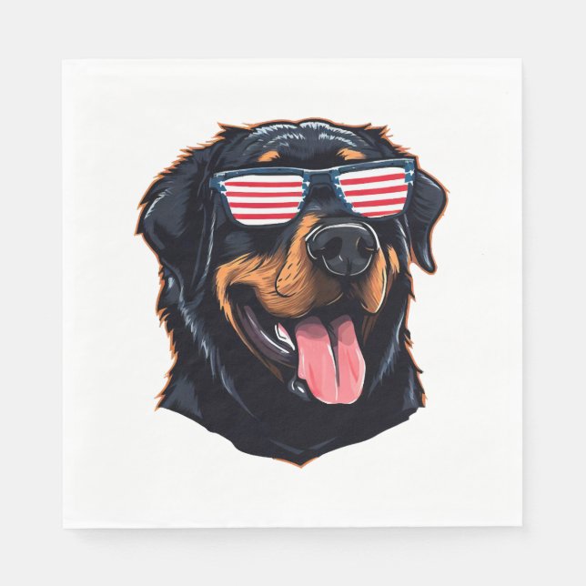Guardanapo De Papel Cachorro Rottweiler (Frente)