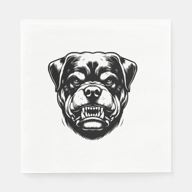Guardanapo De Papel Cachorro Rottweiler (Frente)