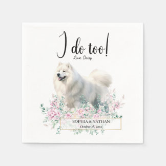 Guardanapo De Papel Cachorro Samoyed Casamento Cocktail Napkins