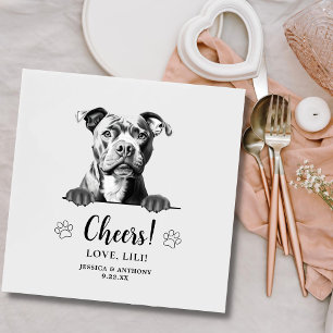 Guardanapo De Papel Cachorro Staffy Desenhando Animações Personalizada