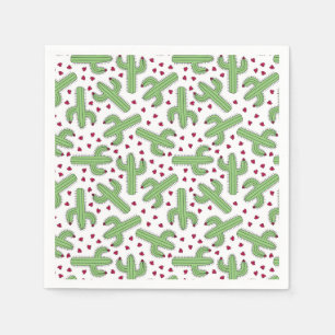 Guardanapo De Papel Cacto ilustrado & teste padrão de flores
