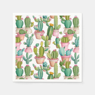 Guardanapo De Papel Cactos brilhantes divertidos