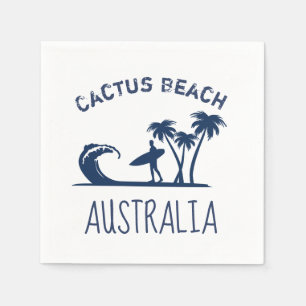 Guardanapo De Papel Cactus Beach Surfing na Austrália