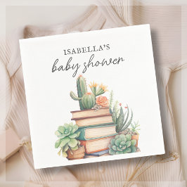 Guardanapo De Papel Cactus Book Themed | Chá de fraldas