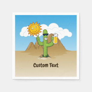 Guardanapo De Papel Cactus com Cerveja
