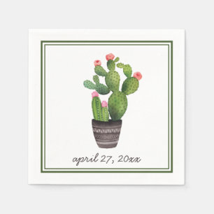 Guardanapo De Papel Cactus Floral Rosa