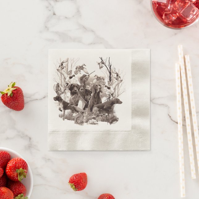 Guardanapo De Papel Cães caçadores, cães-trombose, época de caça (Insitu)