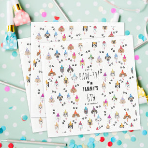 Guardanapo De Papel Cães de Festa de Aniversário Muito Bons