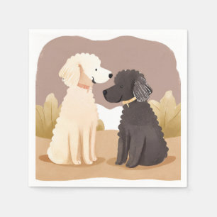 Guardanapo De Papel Cães Fofos   Pintura em Aquarela de Animal de Esti