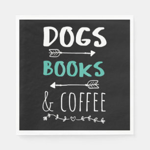 Guardanapo De Papel Cães Livros Café Amante de os animais Fim de Seman