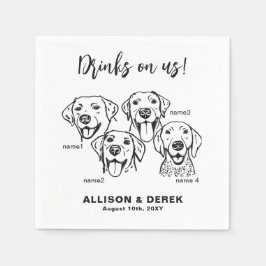 Guardanapo De Papel Cães Personalizados Bebem Em Mim