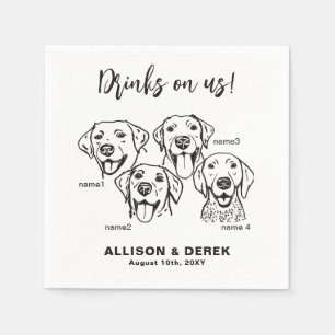 Guardanapo De Papel Cães Personalizados Bebem Em Mim