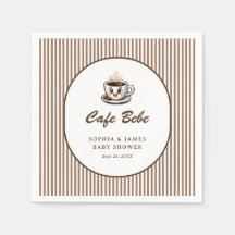 Café Bebê Cute Listrado Churrasco de Chá de Bebê