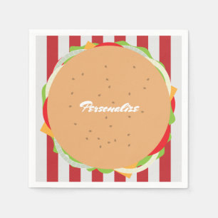 Guardanapo De Papel Café bonitinho cheeseburger Hamburger