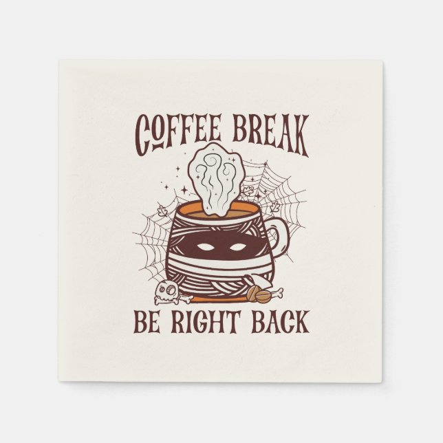 Guardanapo De Papel Café Break, Volte Logo - Inspirado Em Zombie (Frente)
