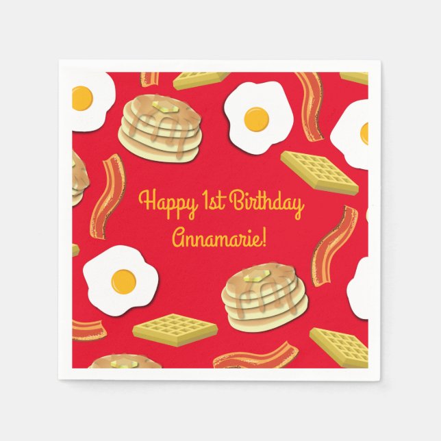 Guardanapo De Papel Café da manhã Brunt Festa de aniversário Kids Cute (Frente)