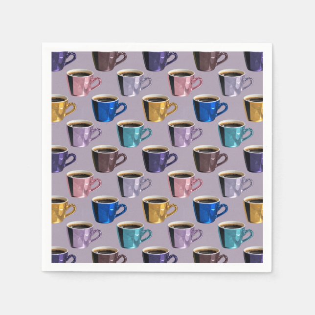 Guardanapo De Papel Café lavanda Copas Napkins (Frente)