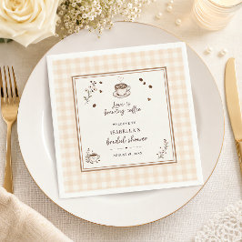 Guardanapo De Papel Café Love Is Brewing Boho Bege Personalizado