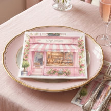 Café Parisiense Bonjour Bebê Rosa Chá de Bebê