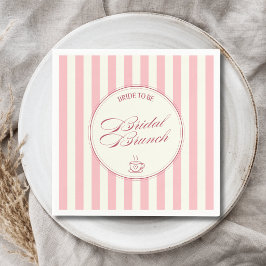 Guardanapo De Papel Café Vintage Listras Rosa Almoço Casamento