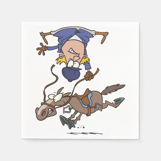 Guardanapo De Papel Caindo De Um Papel De Cavalo Napkins (Frente)