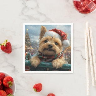 Guardanapo De Papel Cairn Terrier Cachorro Montanha-russa Natal