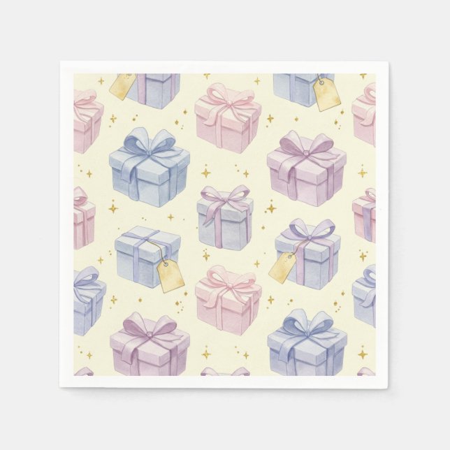Guardanapo De Papel Caixas de Presente, por Natasha Us (Frente)