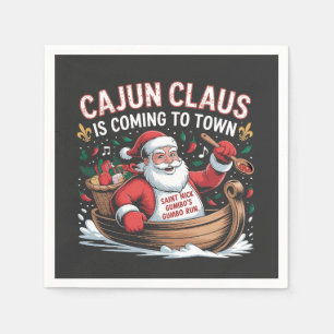 Guardanapo De Papel Cajun Clause está chegando à cidade de Krampus Nat