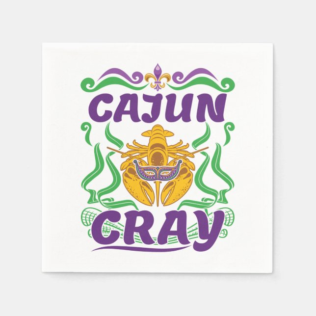 Guardanapo De Papel Cajun Cray Crawfish Boil Louisiana Nova Orleans (Frente)