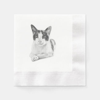 Guardanapo De Papel Calico Cat Comic Halftone