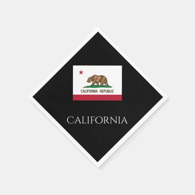 Guardanapo De Papel California State Flag Paper Napkins por Janz (Canto)