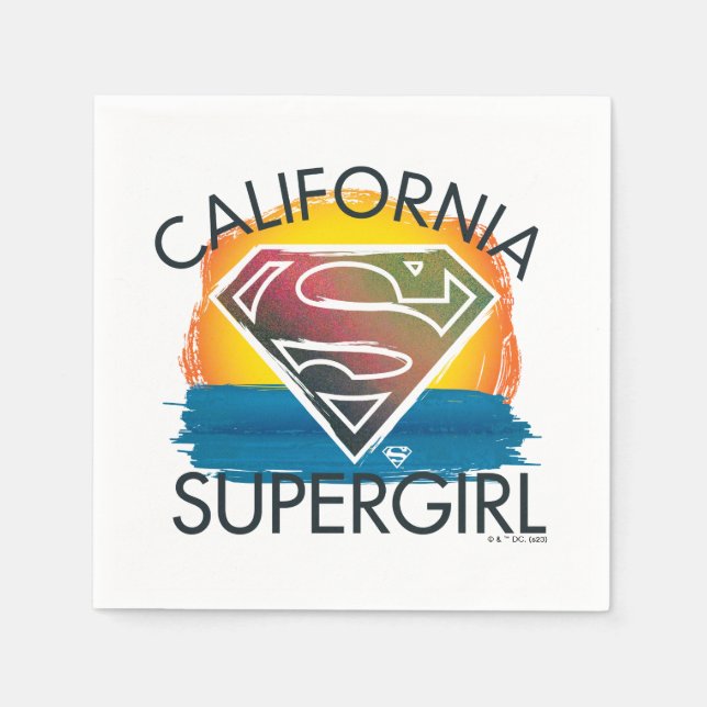 Guardanapo De Papel California Supergirl Sunset Graphic (Frente)