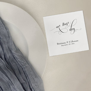 Guardanapo De Papel Caligrafia Elegante Mais Um Dia Casamento Festivo