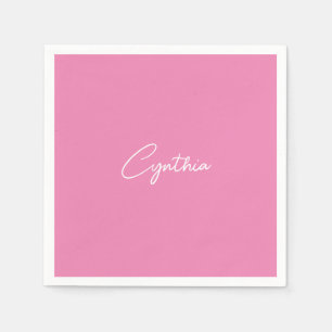 Guardanapo De Papel Caligrafia moderna minimalista, adicione nome cor-