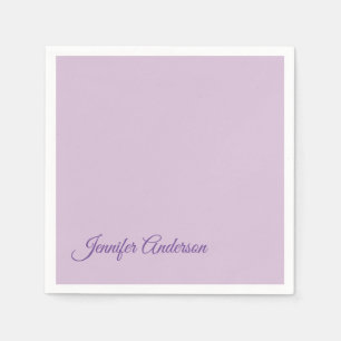 Guardanapo De Papel Caligrafia Pastel Thistle Pink Nome Personalizado