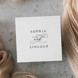 Guardanapo De Papel Caligrafia romântica | Casamento florescente Nápol