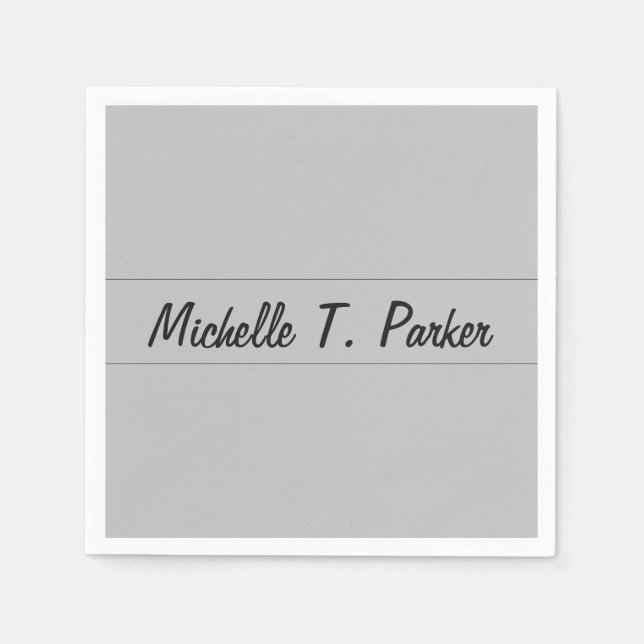 Guardanapo De Papel Caligrafia simples elegante profissional (Frente)