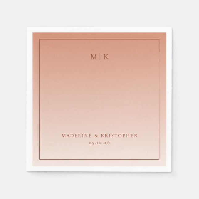 Guardanapo De Papel Calm Peach Minimalist (Frente)