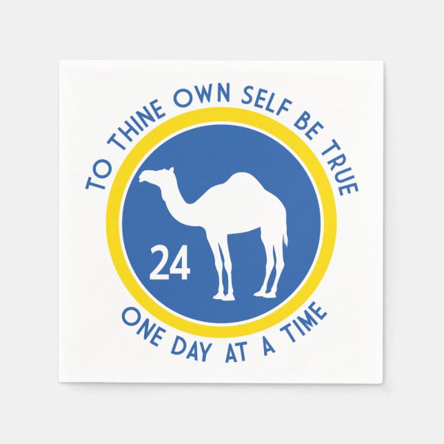 Guardanapo De Papel Camel To Thine Own Self | 12 Step Recovery Slogan (Frente)