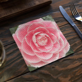Guardanapo De Papel Camellia Bloom Floral Rosa