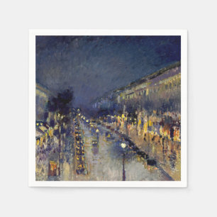 Guardanapo De Papel Camille Pissarro - Boulevard Montmartre à Noite