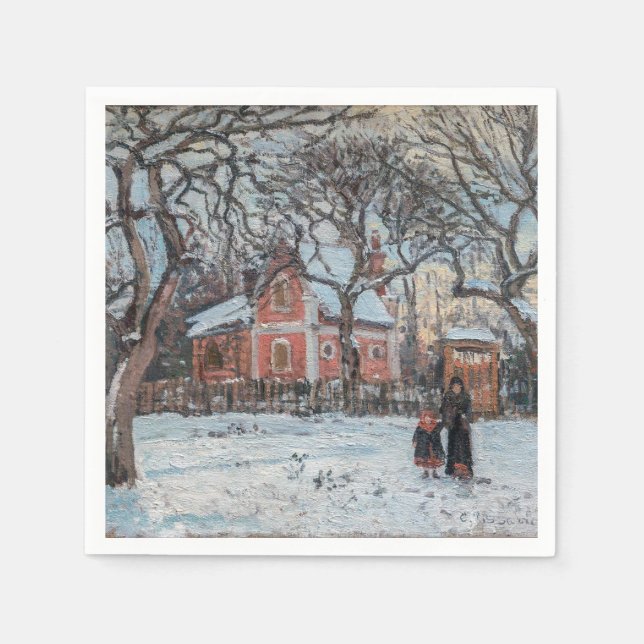 Guardanapo De Papel Camille Pissarro - Chataigniers a Louvecienne (Frente)
